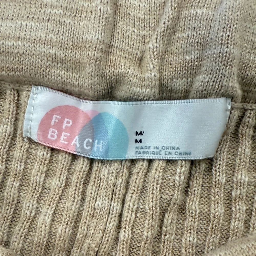 Free People Beach Around The Clock Ribbed Knit  Joggers Pants Sz M